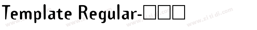 Template Regular字体转换